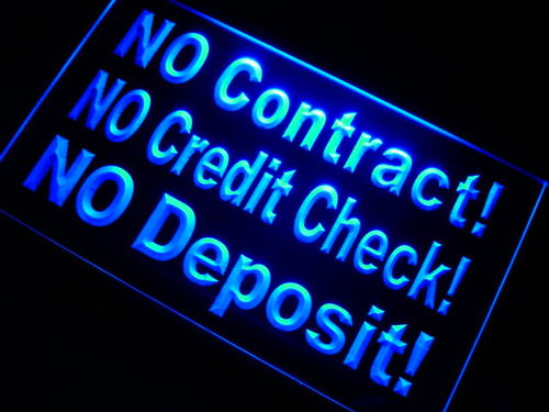 No Contact Deposit Neon Light Sign